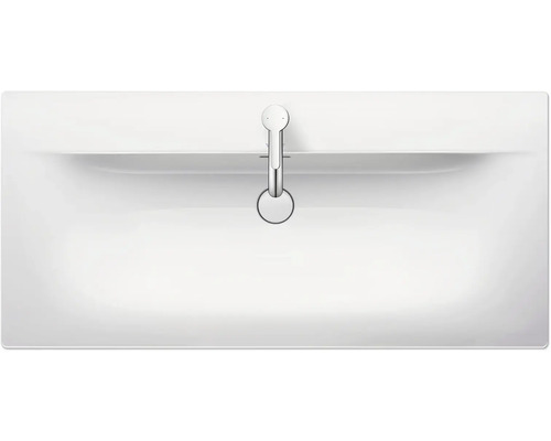 Bovenaanzicht van een ligbad met kraan