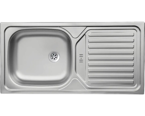 Spoelbak van roestvrij staal met afdruiprek