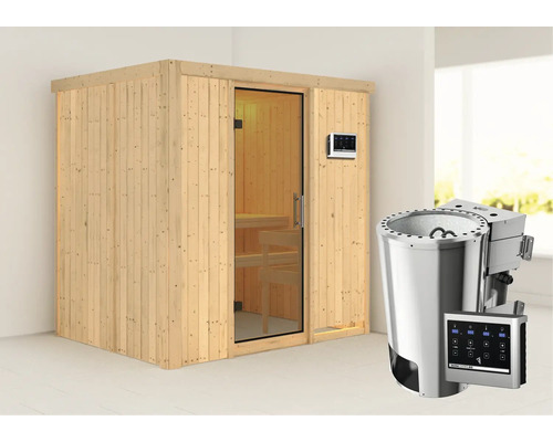 Sauna met saunakachel en bediening