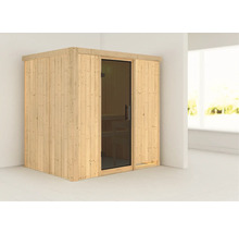 Houten sauna met glazen deur voor binnenshuis