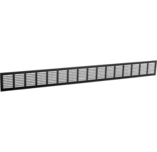 Langwerpig ventilatierooster met horizontale sleuven.