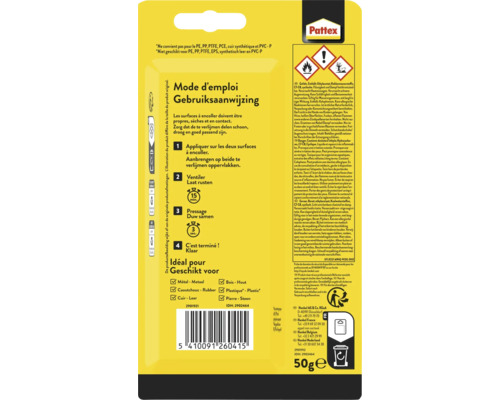 Informatie over het gebruik van Pattex lijm, veiligheidsinformatie en toepassingsgebieden