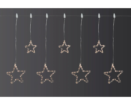 LAFIORA Kerstverlichting LED lichtsnoer sneeuwvlokken 180 lampjes extra warmwit 0,9 m Lichtsnoer met sterren voor binnenshuis