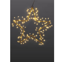 Stervormige kerstverlichting met warm witte LED-lampjes