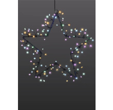 Stervormige LED decoratie met gekleurde lichten