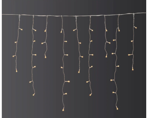 LAFIORA Kerstverlichting LED lichtsnoer ijsregen 600 lampjes extra warmwit 12 m Lichtsnoer met afhangende strengen en warmwitte lichten