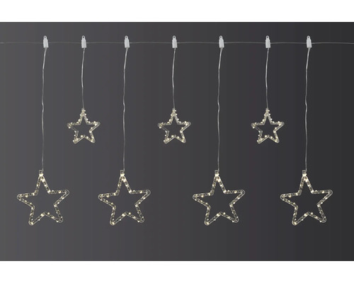 LAFIORA Kerstverlichting LED lichtsnoer sneeuwvlokken 180 lampjes warmwit 0,9 m Lichtsnoer met sterrenmotieven voor decoratie