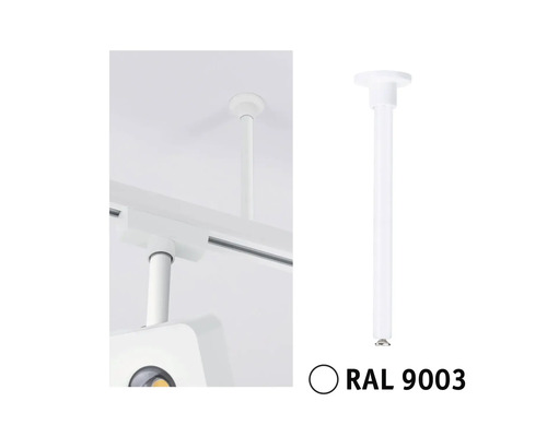 Ophanging voor railsysteem RAL 9003