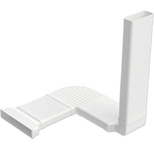 Wit ventilatiekanaal vormstuk in L-design