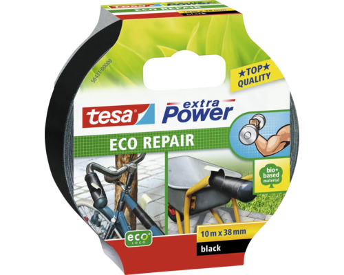 TESA Extra Power Eco Repair tape zwart 10 m x 38 mm