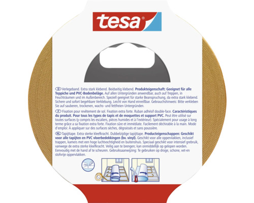 Tesa Logo, tapijttape voor tapijten en PVC-vloerbedekking