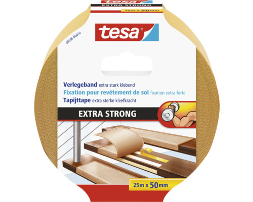 Tesa tapijttape extra sterke kleefkracht, 25m x 50mm