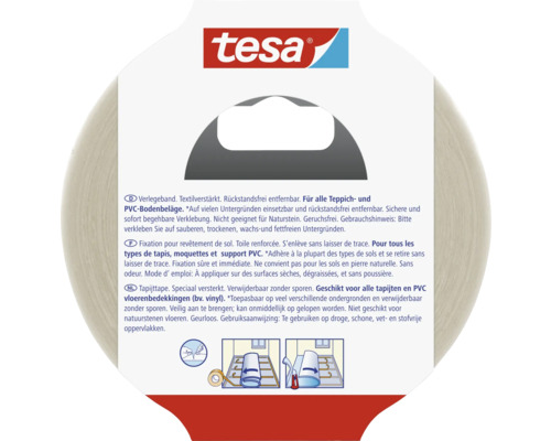 Tesa tapijttape voor tapijt en PVC vloerbedekking