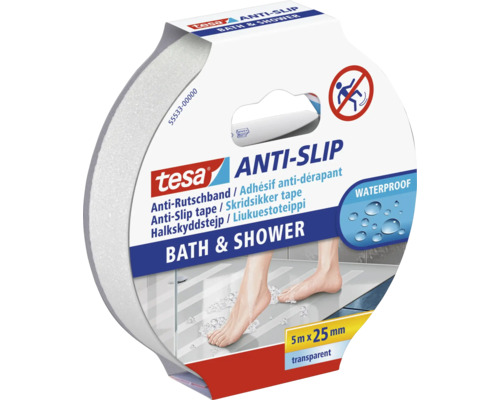 Tesa antislip tape voor bad en douche, 5 meter bij 25 millimeter