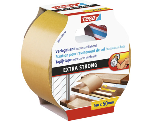 Tesa Extra Strong tapijttape 5 m x 50 mm