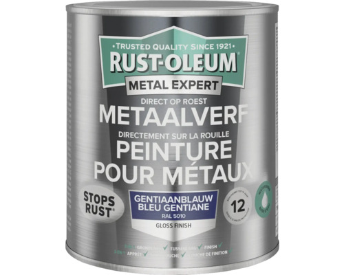 Rust-Oleum Metal Expert verf, gentiaanblauw, RAL 5010, glanzende lak