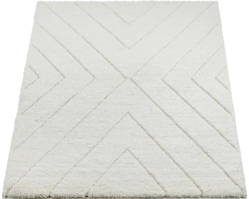 Wit tapijt met geometrisch patroon