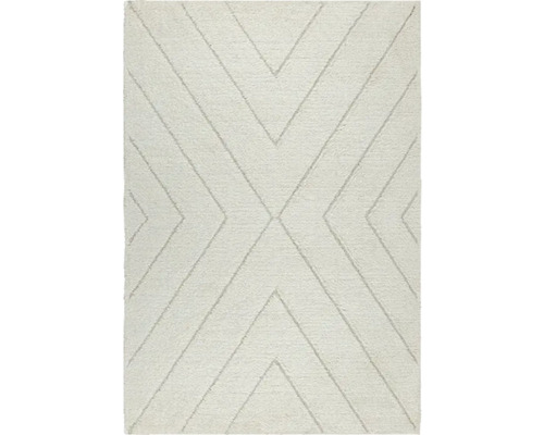 Vloerkleed Leaf driehoek wit-beige 200x290 cm