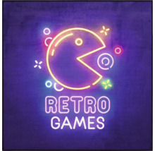 Neonreclame met retro gaming thema