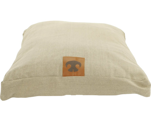 Vierkant hondenkussen van stof met neusafdruklogo