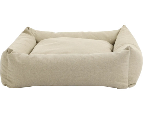 Hondenbed met opstaande randen en uitneembaar kussen.