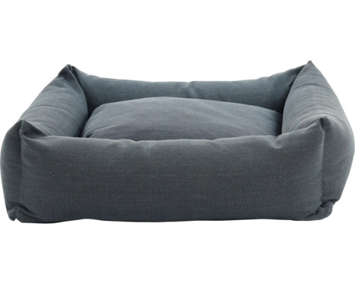 Grijs rechthoekig hondenbed met kussen