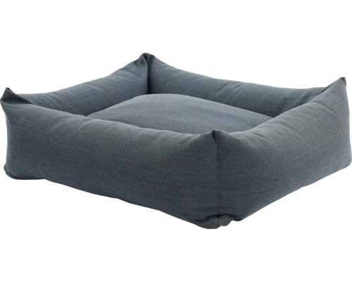 Grijs hondenbed met verhoogde rand