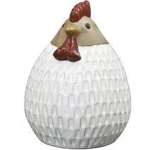 Decoratief keramisch figuur in de vorm van een kip met een gestructureerd oppervlak