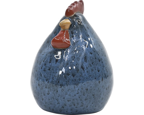 LAFIORA Decoratiefiguur kip blauw 24x23,5x24 cm