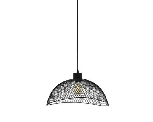 Hanglamp met halfronde lampenkap van draadgaas