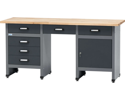 Werkbank met laden en kast