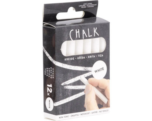 Verpakking witte krijt, 12 stuks, niet giftig
