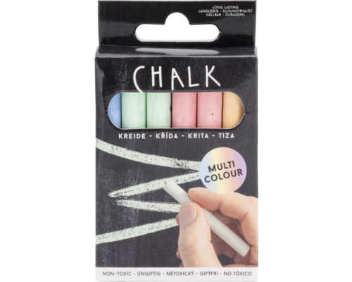 Verpakking met meerkleurig krijt