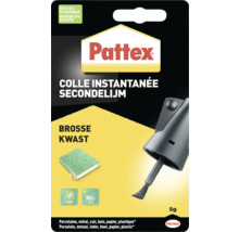 Pattex secondenlijm met borstel, geschikt voor porselein, metaal, leer, hout, papier en kunststof
