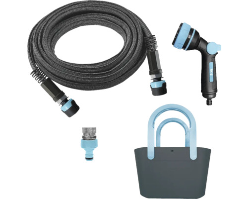 Tuinslang set met spuitpistool, kraanaansluiting en tas