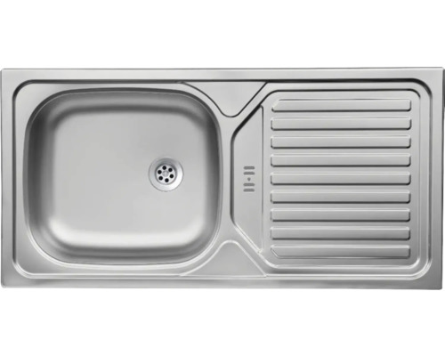 Spoelbak van roestvrij staal met afdruiprek