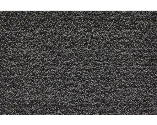 Tapijt frisé Softness antraciet 400 cm breed Close-up van een grijs tapijt