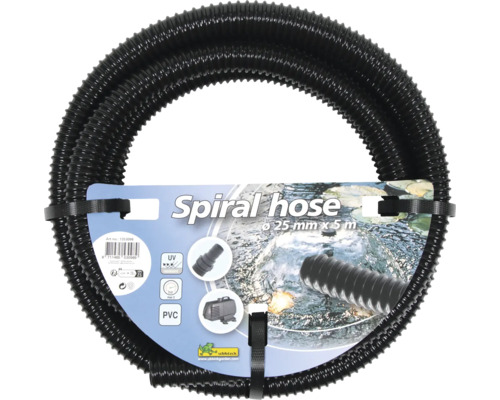 Spiraalslang, 25 millimeter bij 5 meter, UV-bestendig, van PVC