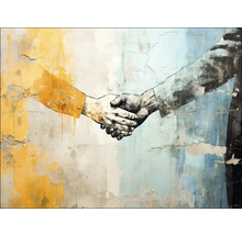 Schilderij van een weergave van een handdruk voor een muur