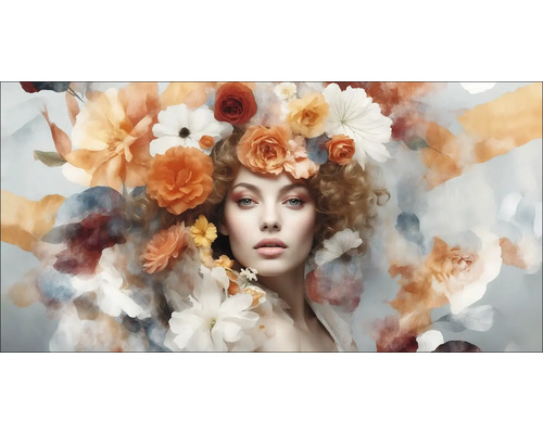 PURE LIVING Schilderij canvas Flowers On Her Head 100x50