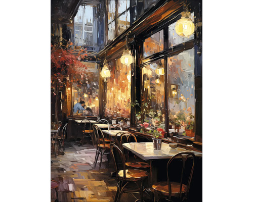 PURE LIVING Schilderij canvas Street Cafe III 116x84