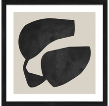 Abstracte muurdecoratie met zwart frame