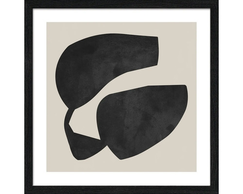 Abstracte muurdecoratie met zwart frame