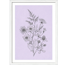 Ingelijste muurdecoratie met bloemmotief