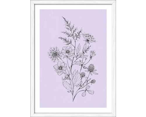 Ingelijste muurdecoratie met bloemmotief