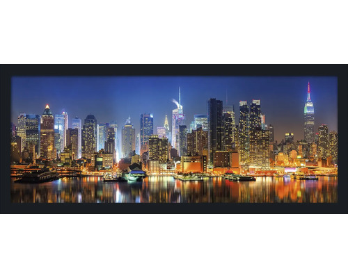 PURE LIVING Schilderij met lijst Manhattan Skyline II60x130 cm