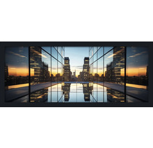 Decoratieve wandspiegel met stadsgezicht