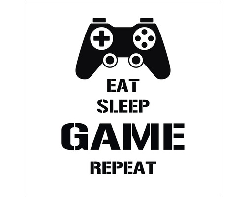 Eet Slaap Game Herhaal belettering met gamecontroller