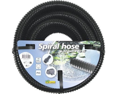 Spiraalslang, 32 millimeter bij 10 meter, UV-bestendig, maximaal 3 bar, van PVC