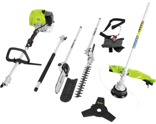 ZIPPER Tuinverzorgingsset ZI-GPS 252 inclusief opzetstukken snoeischaar, trimmer/snijder (draadklos + 3-tands mes) en heggenschaar